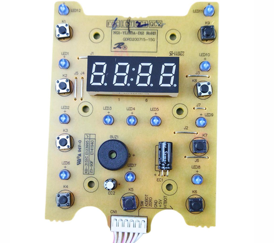 Electronic control panel for consumer products