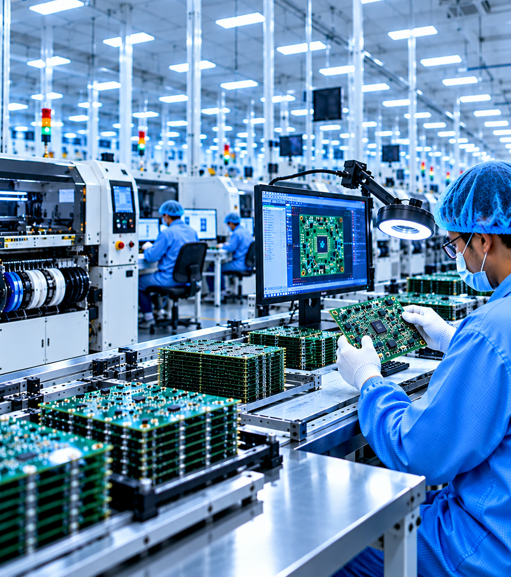 PCBA manufacturing infrastructure illustration